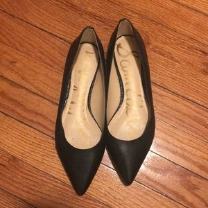 Sam Edelman black leather pointy toe flats